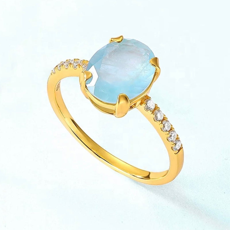 Azure Aquamarine Ring