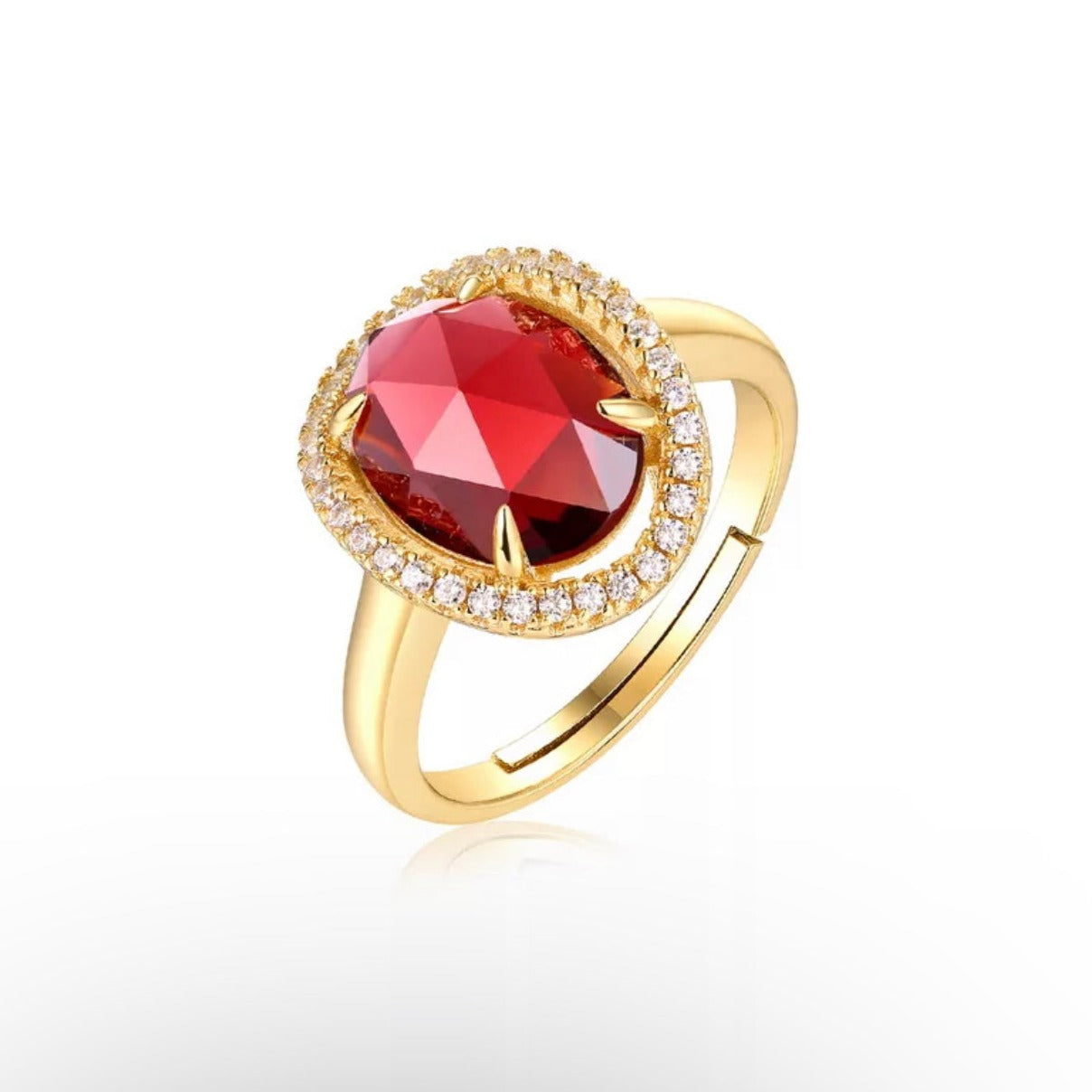 Garnet Ring - Adjustable – SOHO MARIE