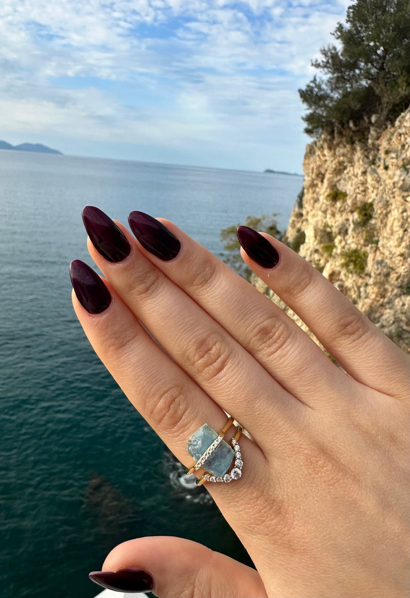 Cosmic Aquamarine Ring