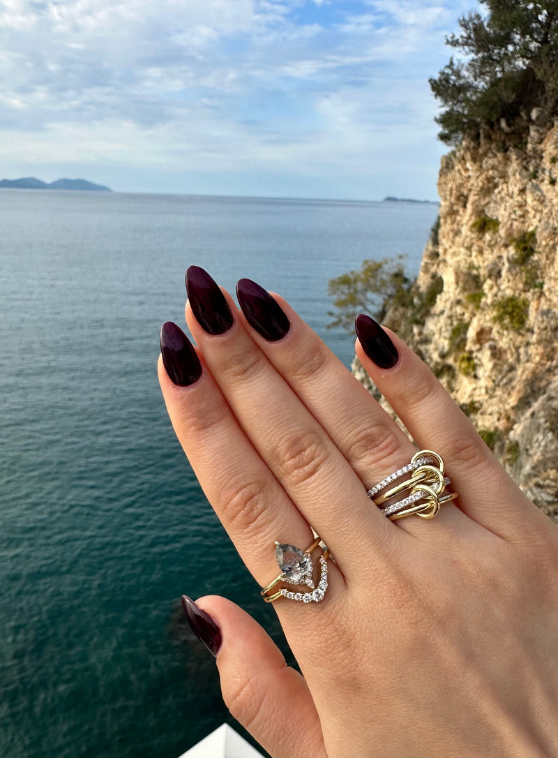 Salt and Pepper Diamond Ring