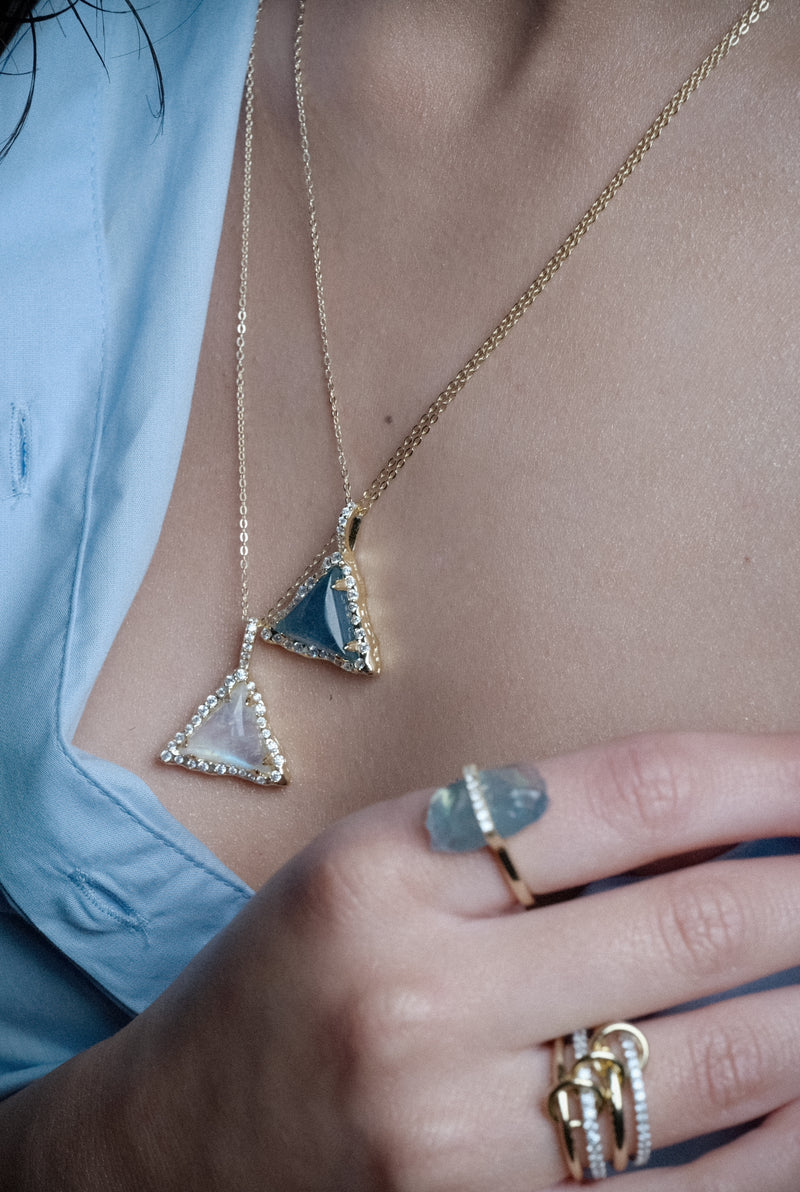 Trilight Aquamarine Necklace