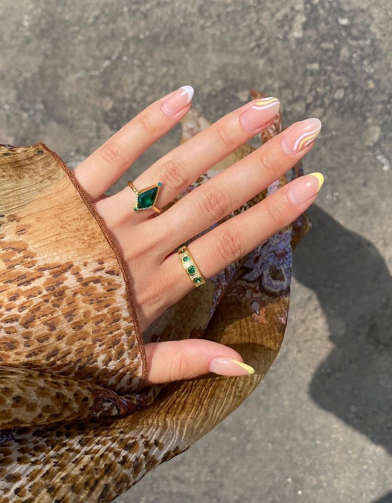Emerald Kite Shape Ring