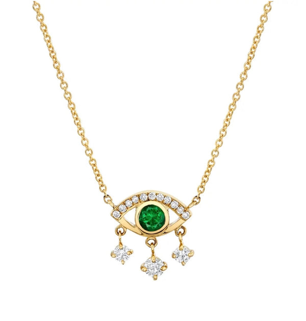 Eye of Protection Necklace - Emerald