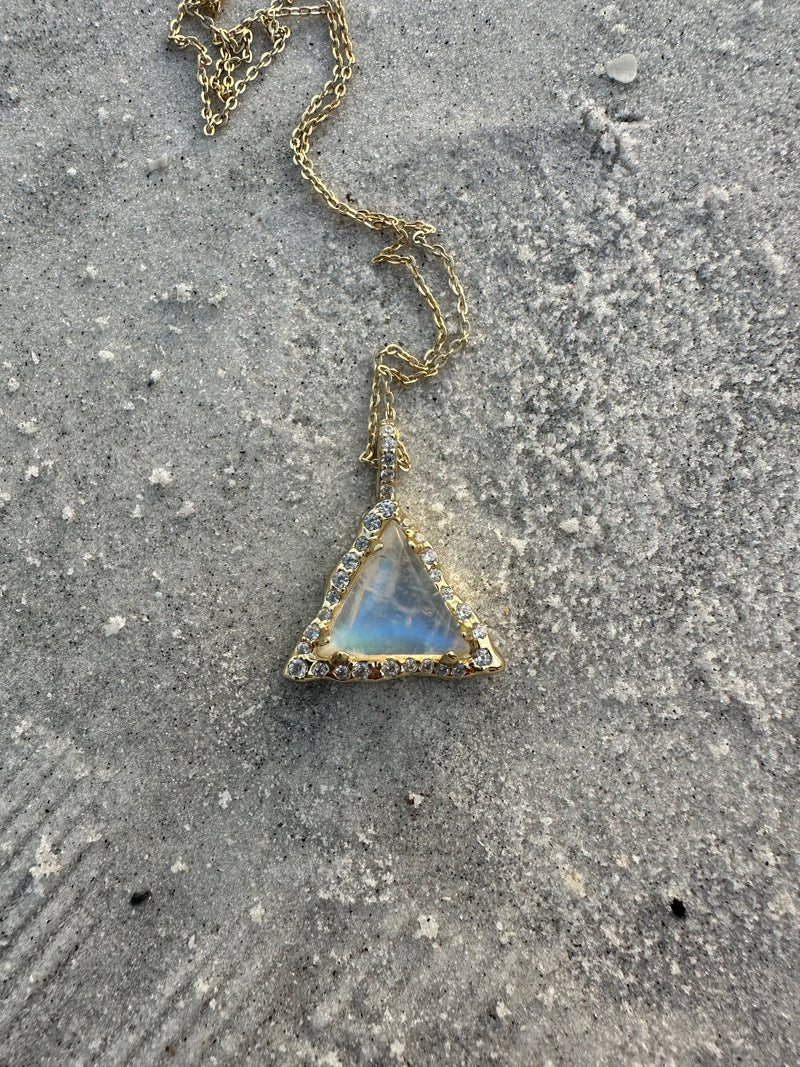 Trilight Moonstone Necklace