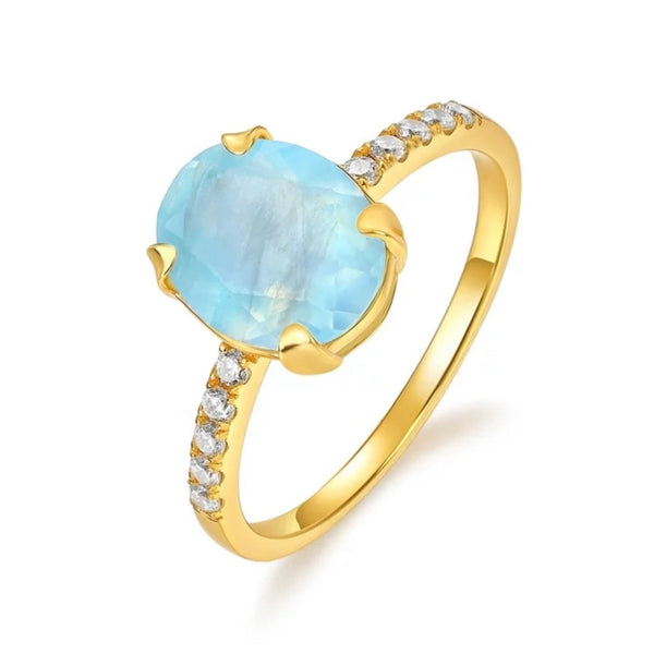 Azure Aquamarine Ring