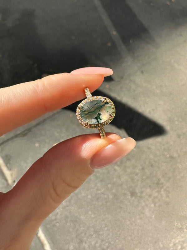 Classic Moss Agate Ring